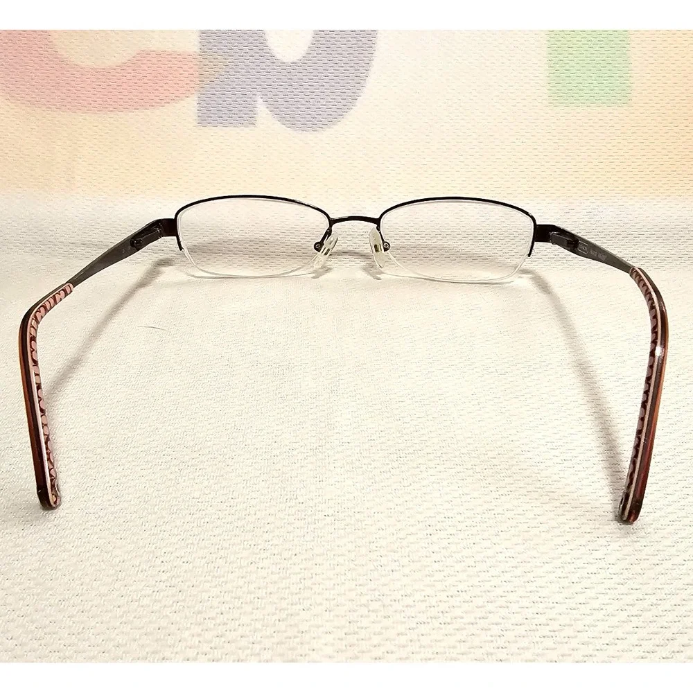 COACH DANA 130 Burgundy Authentic Eyeglasses Half Rim 50mm‎ 